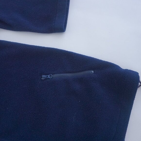Vintage '90S R&R Navy Fleece Jacket Liner w/ Loops Zip Up Sweater Size Large - Picture 5 of 10